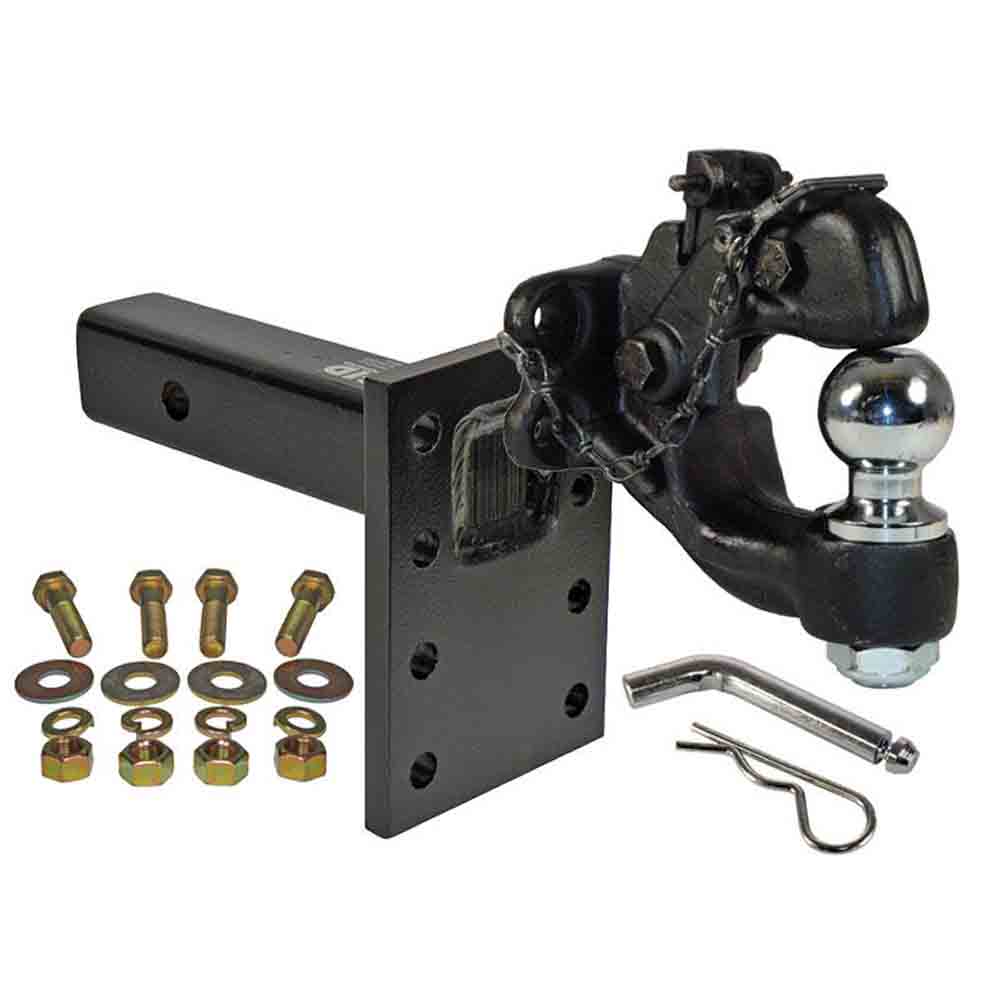 Combination Pintle Hook with 2-5/16 Inch Ball, Mounting Plate and Hardware