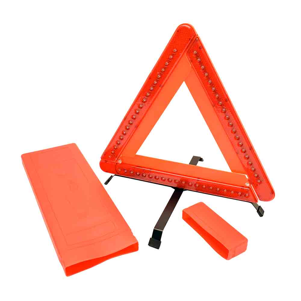 Battery Powered LED Warning Triangle - Single