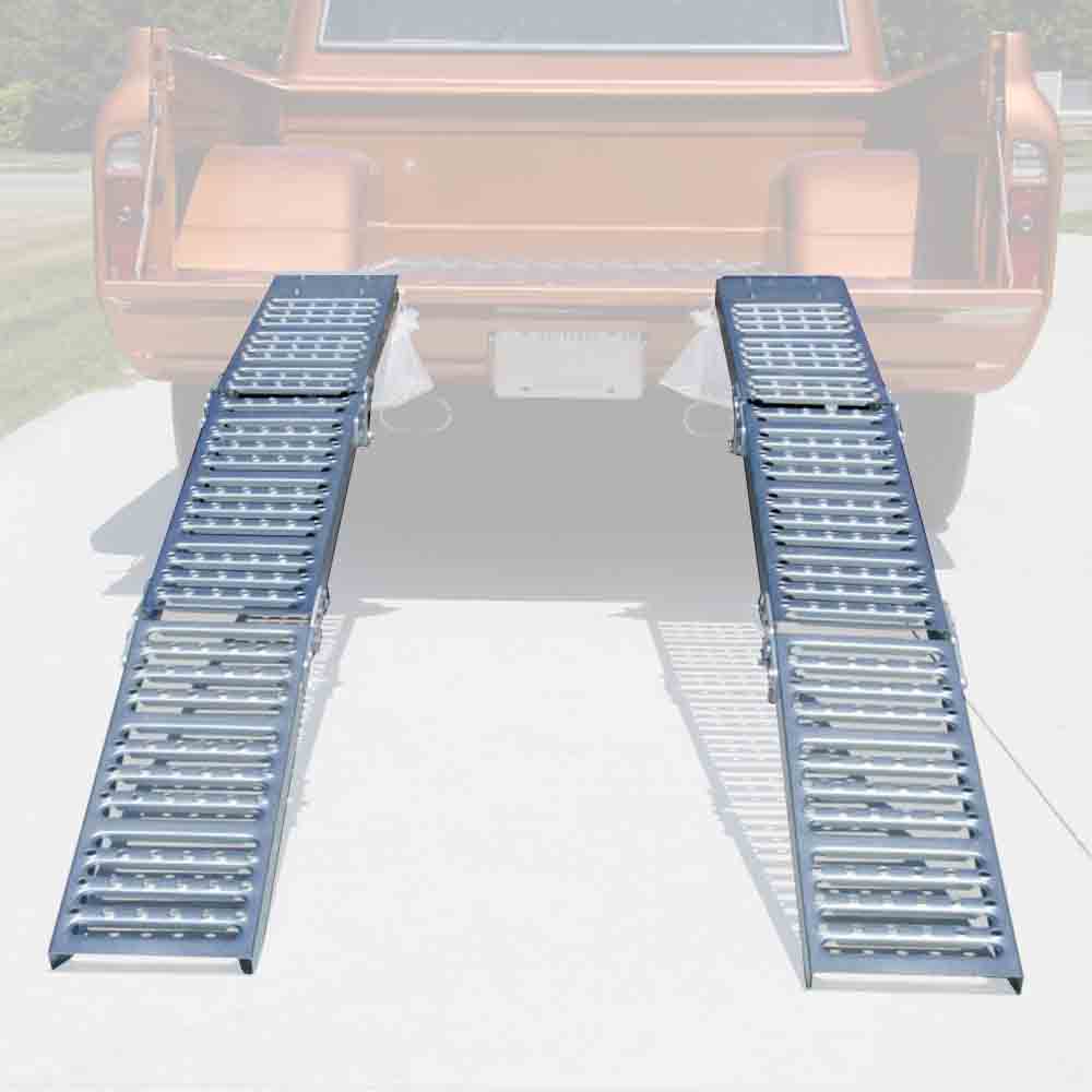 Loading Ramps - 6 Foot Steel Double Folding - Pair