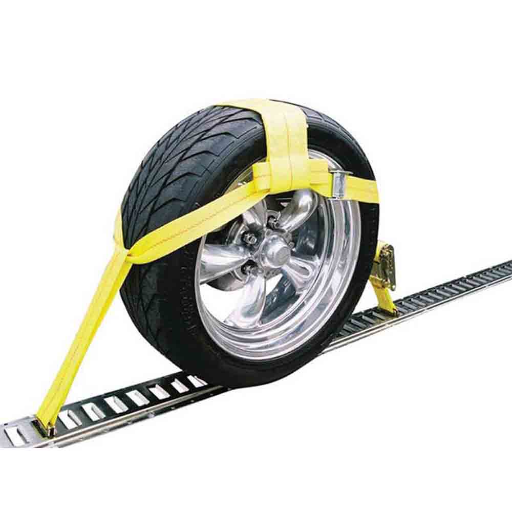 Over-The-Wheel E-Track Ratchet Tie-Down Strap