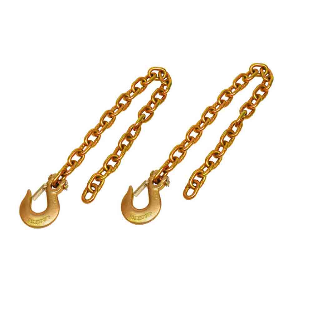 Heavy Duty Safety Chains with Latching Hooks - Pair