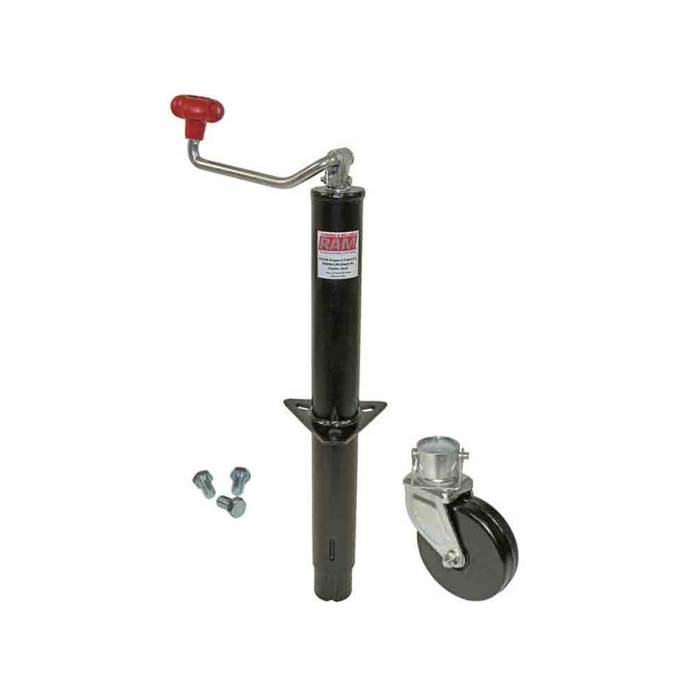 A-Frame Trailer Jack with Wheel and Mounting Hardware