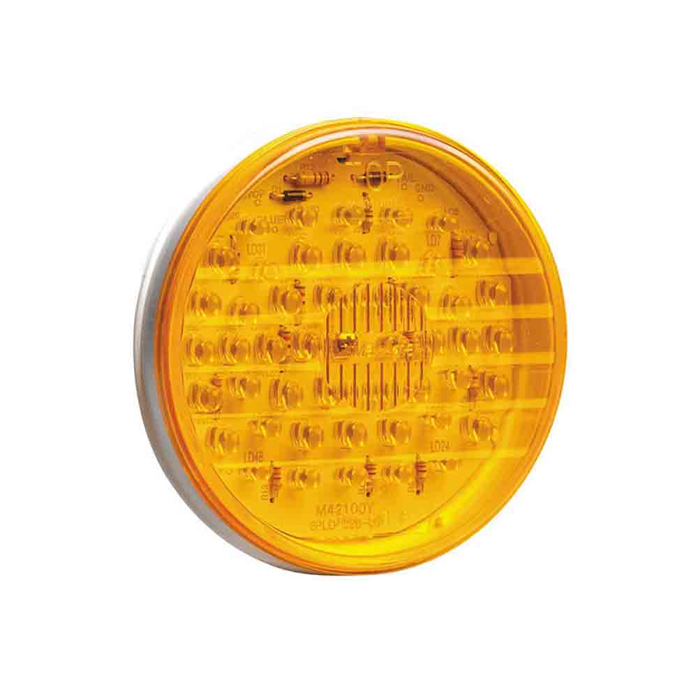 LED Tail Light - 4 inch Round - Amber