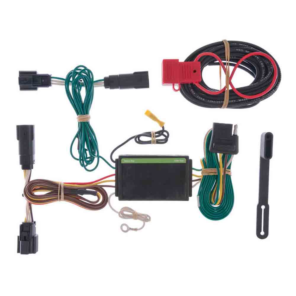 Rigid T-Connector with Powered Tail Light Converter Custom Wiring Harness, 4-Way Flat Output, 2011-2014 Ford Edge