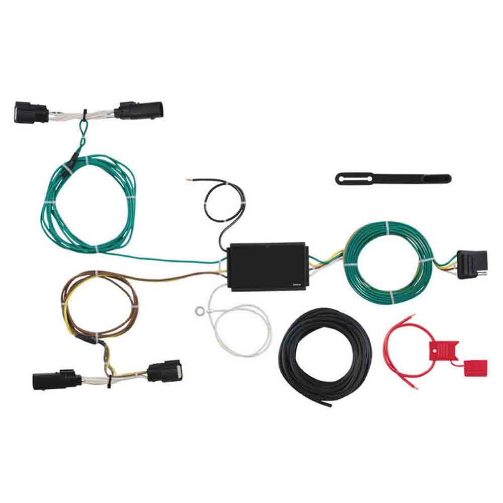 Rigid T-Connector Custom Wiring Harness, 4-Way Flat Output, 2015-2018 Ford Edge SE & SEL