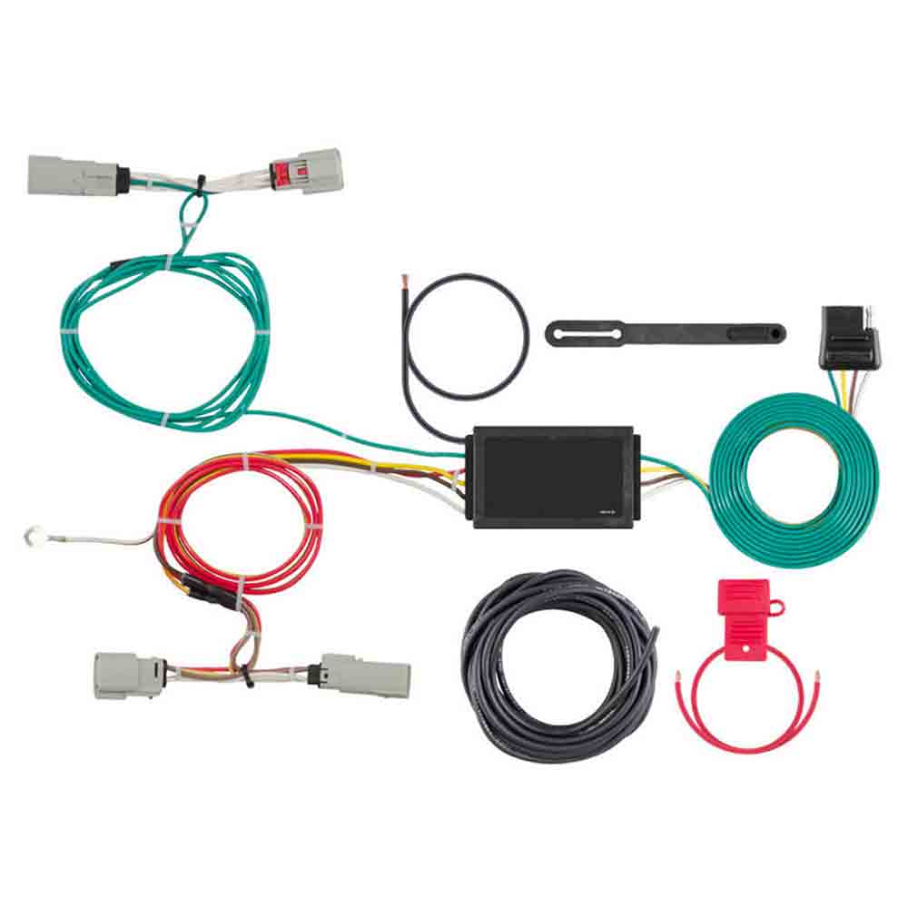 Rigid T-Connector Custom Wiring Harness, 4-Way Flat Output, 2016-18 Lincoln MKX