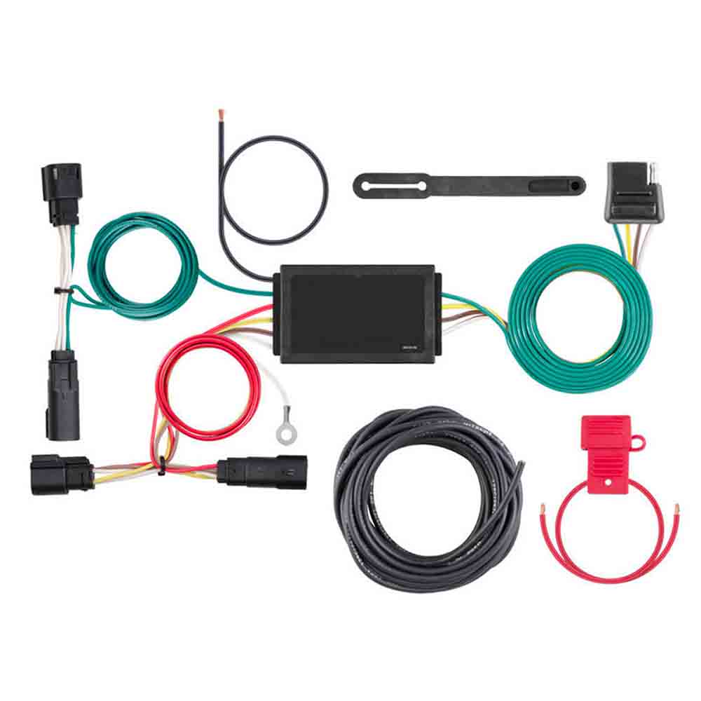 Rigid T-Connector Custom Wiring Harness, 4-Way Flat Output, 2017-2018 Ford Escape