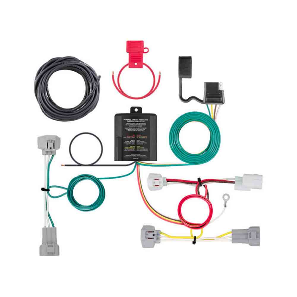 Rigid T-Connector Custom Wiring Harness, 4-Way Flat Output, Select Toyota Tacoma