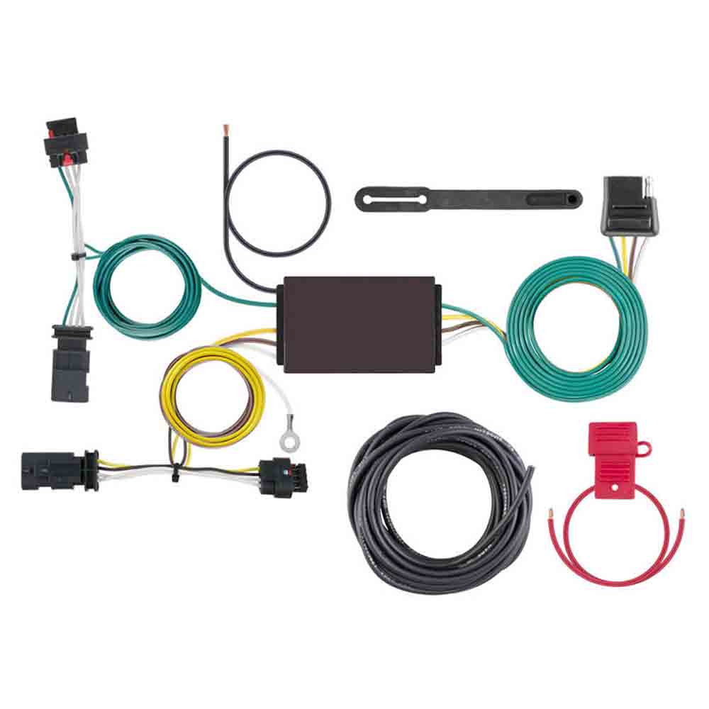 Rigid T-Connector Custom Wiring Harness, 4-Way Flat Output, Select Jeep Compass