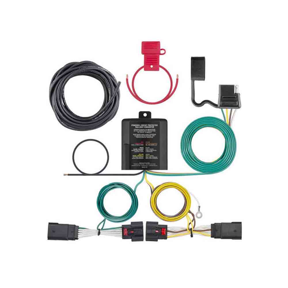 Rigid T-Connector Custom Wiring Harness, 4-Way Flat Output, Select Jeep Wrangler JL, Gladiator