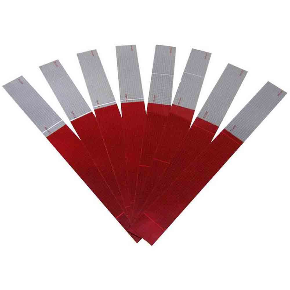 Conspicuity Reflective Red and White Tape Strips - 20-Pack