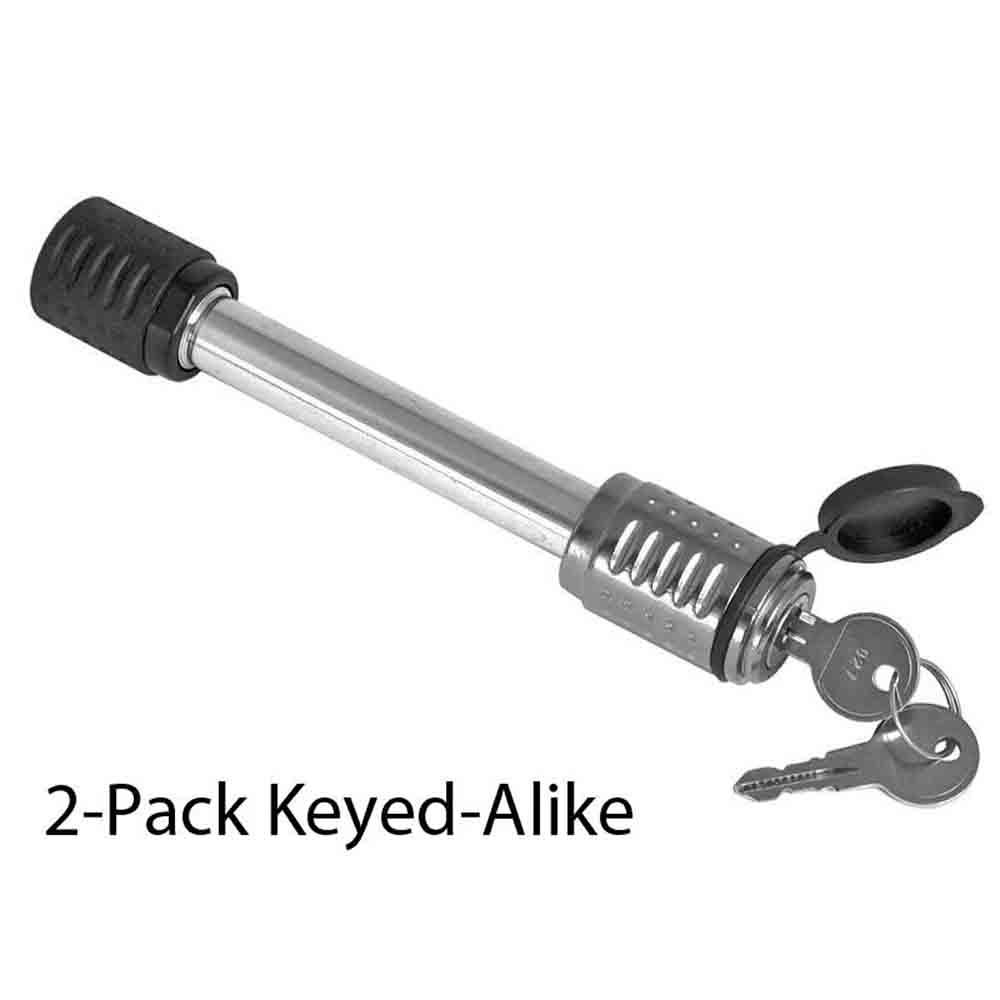 Keyed Alike - Hitch Pin Lock for 2 Inch & 2-1/2 Inch Receivers - 2 Pack