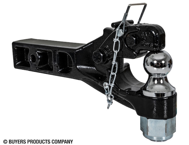 10 Ton Combination Pintle Hitch - 2-1/2 Inch Receiver, 2 Inch Ball