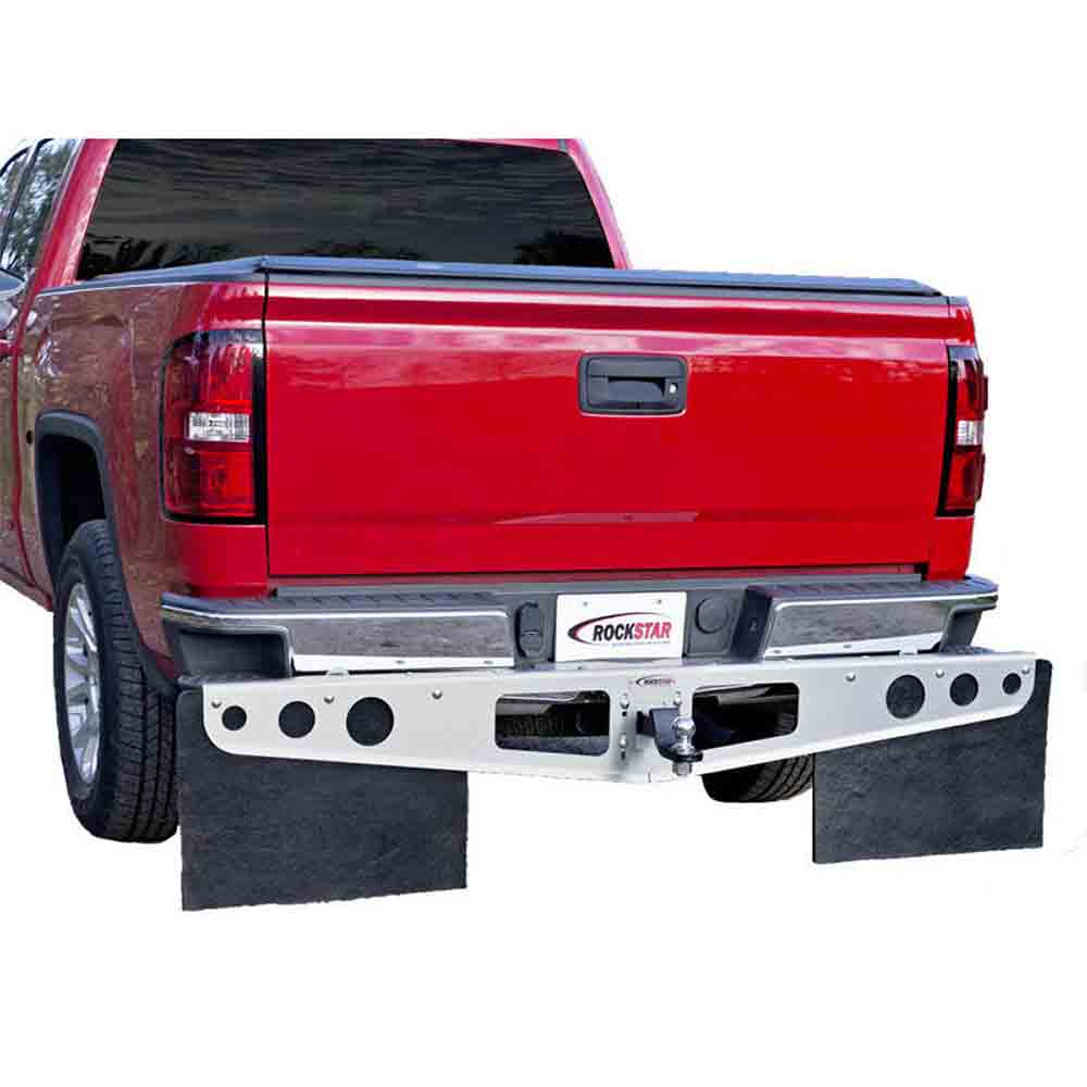 RockStar™ Universal Fit Hitch Mounted Mud Flaps - Smooth Mill Finish