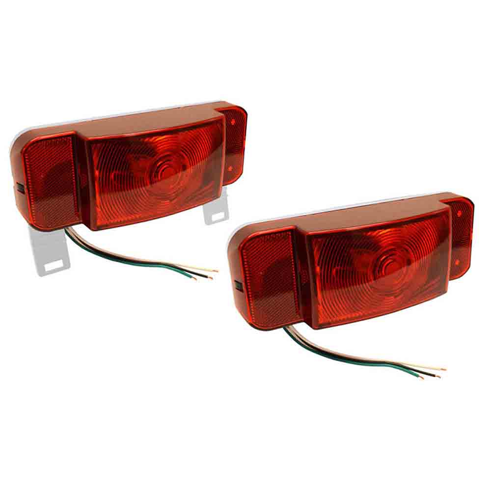 Optronics One™ LED Low Profile Combination RV Tail Lights - Pair - White Base