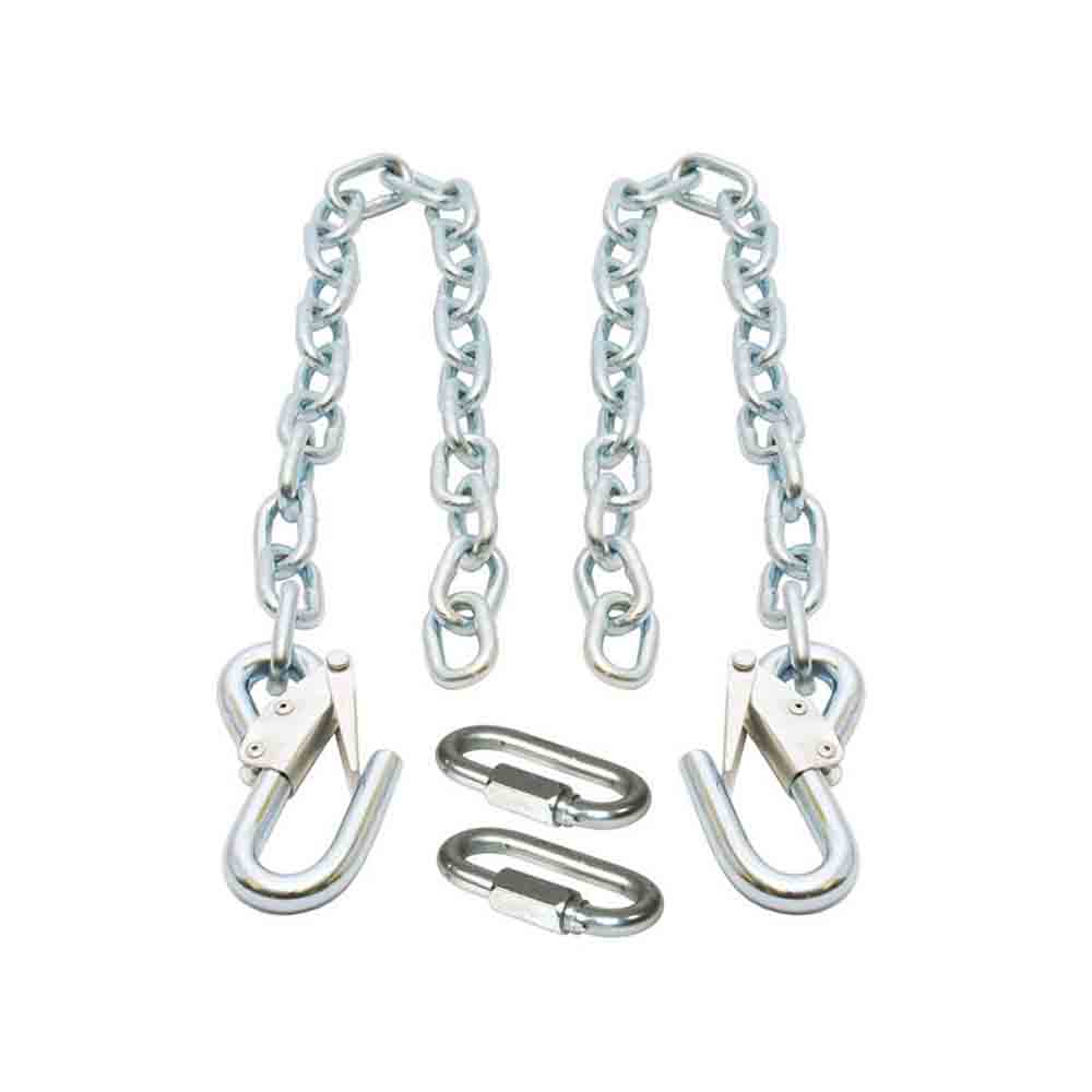 Safety Chains with Safety Latches and 1/4 Inch Quick Links